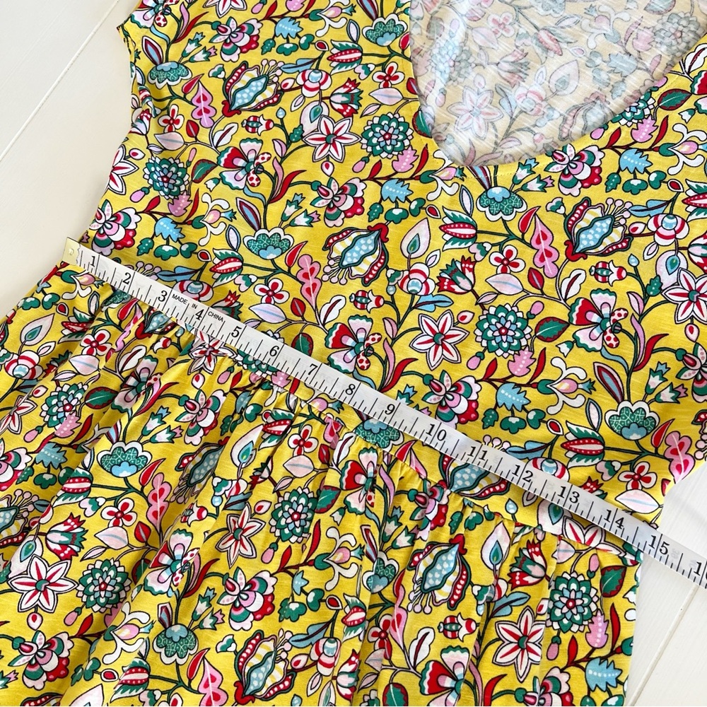 Boden Voop Cotton Tiered Midi Dress Daffodil Kaleidoscopic Floral 4P Boho - Picture 11 of 13